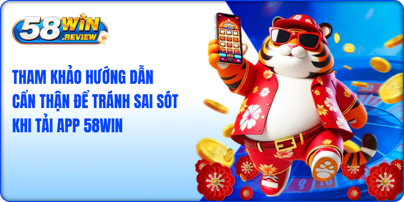 Tham khảo hướng dẫn cẩn thận để tránh sai sót khi tải app 58win